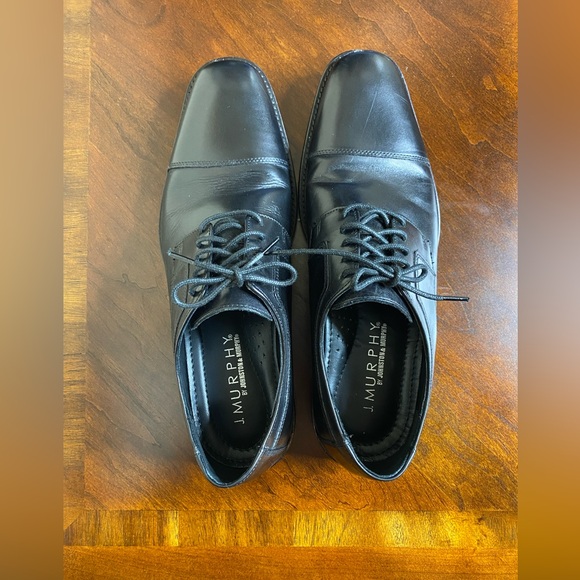 Johnston & Murphy Men's Genuine Leather Cap Toe Shoes - Picture 2 of 11